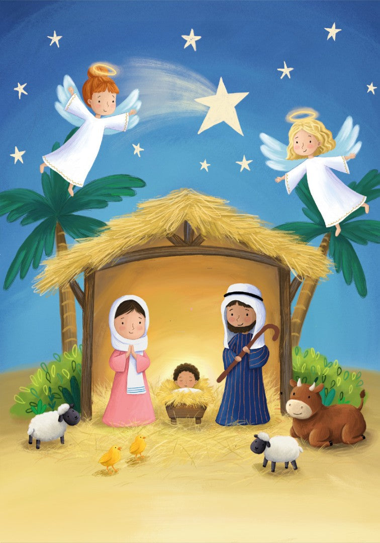 Compassion Charity Christmas Cards: Cute Nativity (Pack of 10) - Re-vived