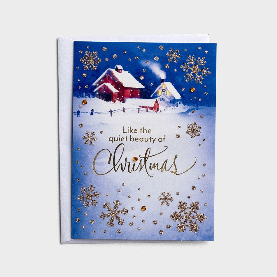 Christmas Boxed Cards: Snowy Scenes - Peace And Love - 2 Designs - Re-vived