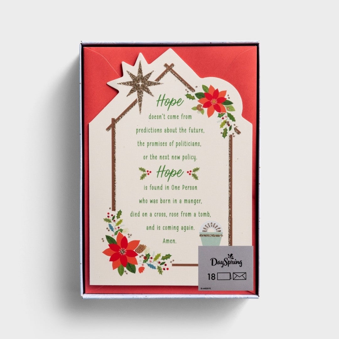 Christmas Boxed Cards: Hope In A Manger (Pack Of 18) - Re-vived