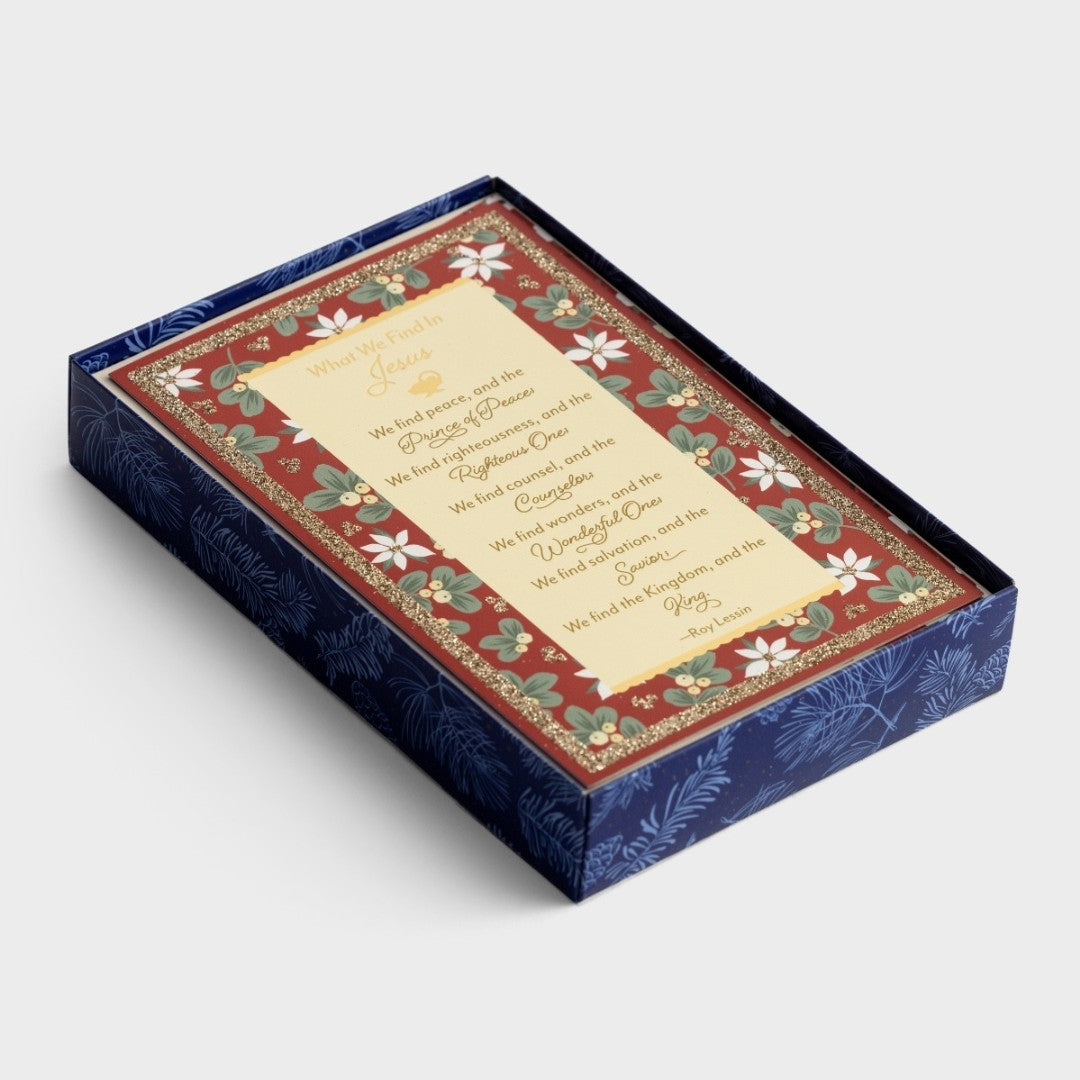 Christmas Boxed Cards: What We Find In Jesus (Pack Of 18) - Re-vived