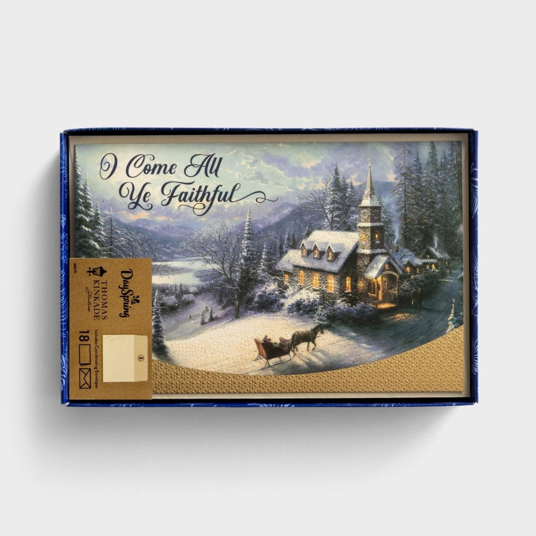 Christmas Boxed Cards: Thomas Kinkade - Oh Come All Ye Faith - Re-vived