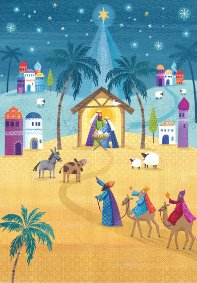 Compassion Charity Christmas Cards: Follow The Star (10pk) - Re-vived