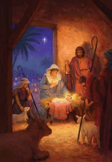 Compassion Charity Christmas Cards: Around The Manger (10pk) - Re-vived