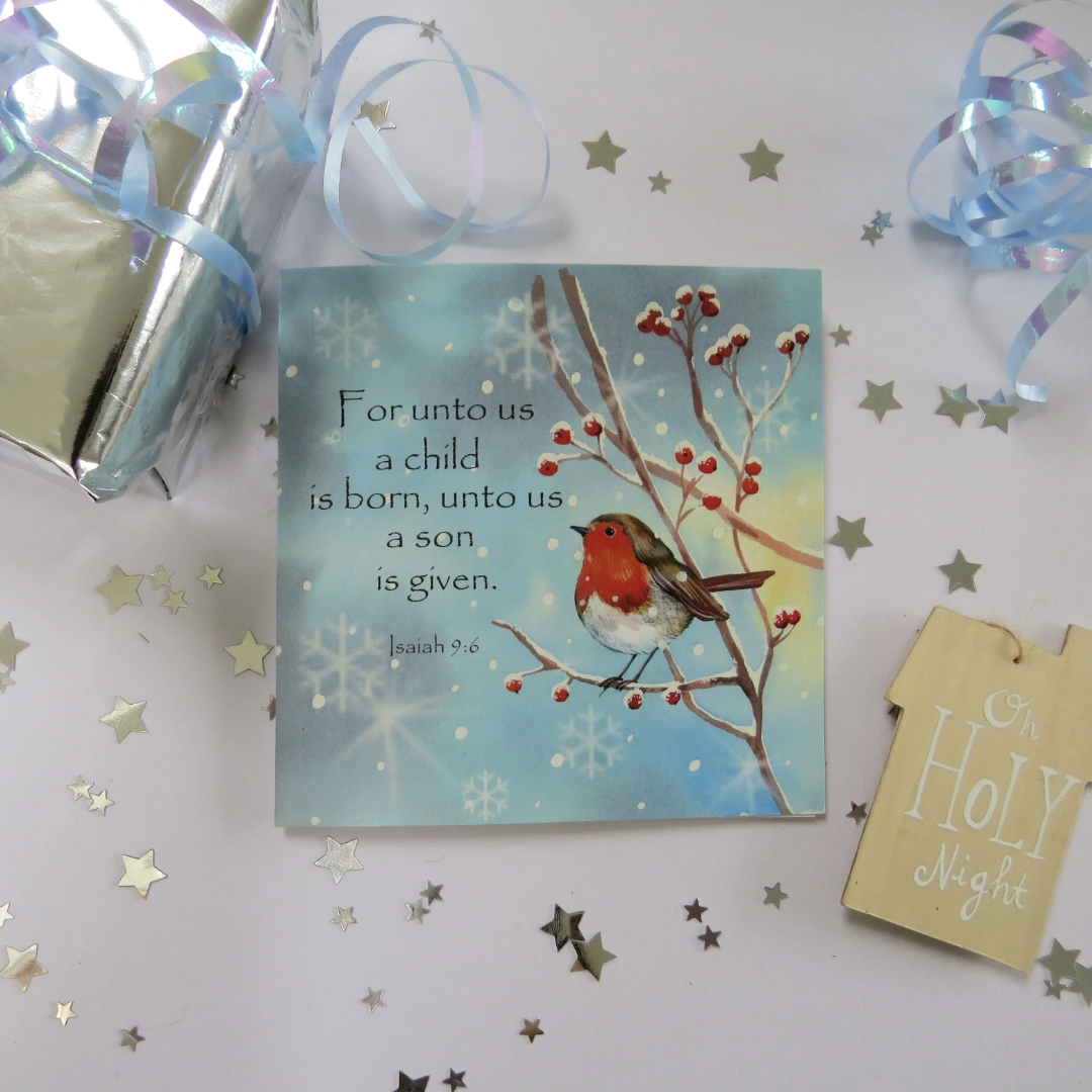 Robin in the Snow Christmas Cards (Pack of 5) - Re-vived