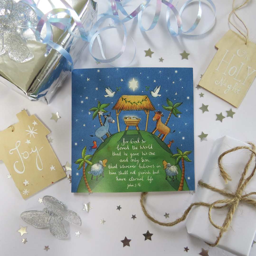 O Come Let Us Adore Him Christmas Cards (Pack of 5) - Re-vived