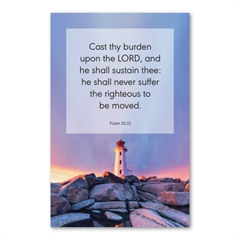 Greetings Cards - Cast Thy Burden Upon The Lord, And He Shal - Re-vived