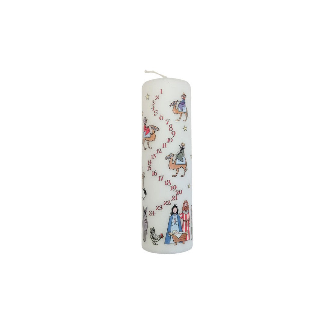 Nativity Pillar Candle - Re-vived