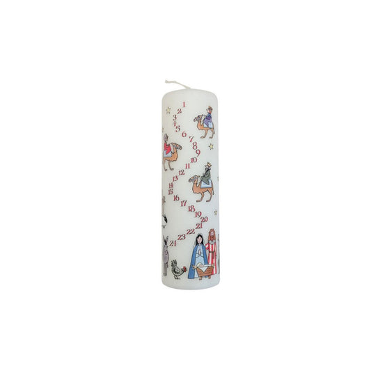 Nativity Pillar Candle - Re-vived