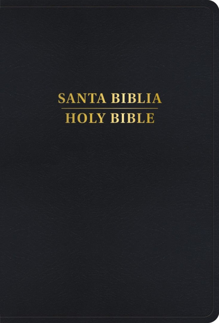 RVR 1960/KJV Biblia bilingüe letra grande, negro imitación - Re-vived