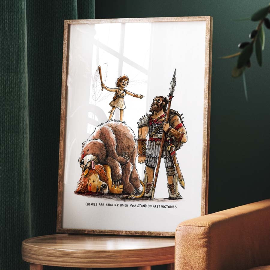 Stand On Past Victories - A4 Colour Christian Art Print - Re-vived