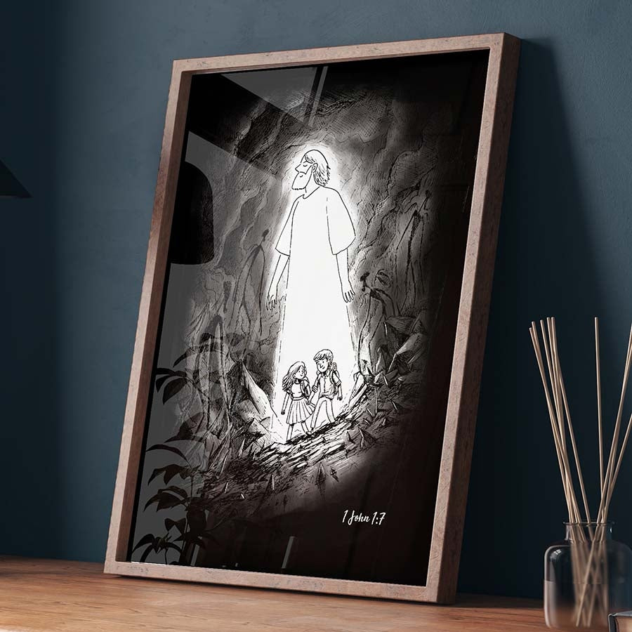 Walk in the Light A4 Christian Art Print - Re-vived