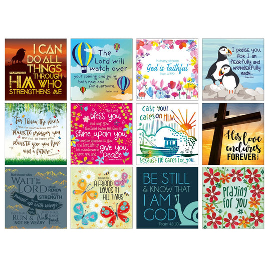 Pack Of 12 Christian Notelets (NT5) - Re-vived