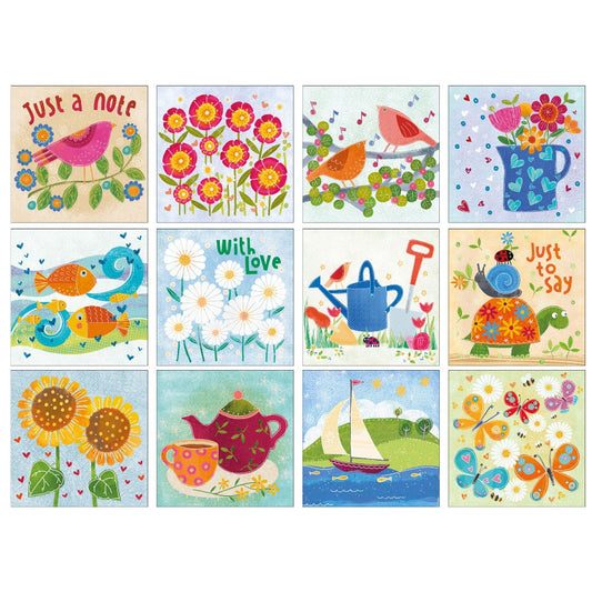Pack Of 12 Notelets Without Verses (NT6) - Re-vived