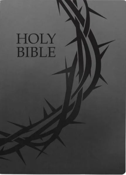 KJV Holy Bible, Crown Of Thorns Design, Large Print, Black U - Re-vived