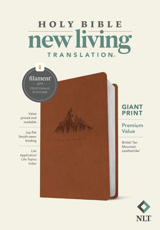 NLT Giant Print Premium Value Bible, Filament-Enabled - Re-vived