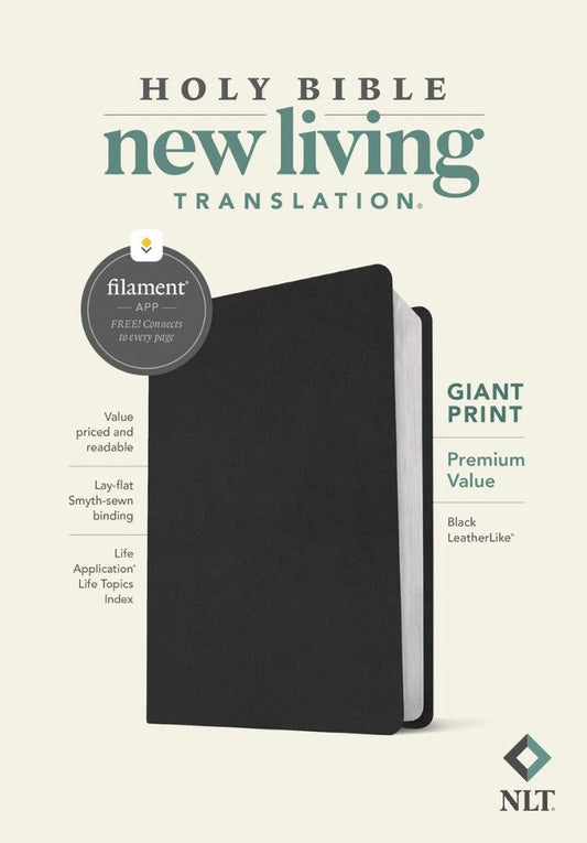 NLT Giant Print Premium Value Bible, Filament-Enabled - Re-vived