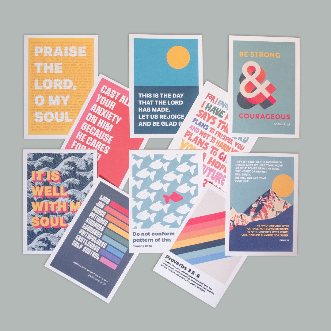 Pack Of 10 Christian Postcards - Re-vived