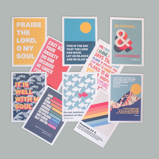 Pack Of 10 Christian Postcards - Re-vived