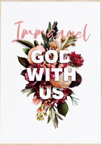 Immanuel, God With Us - Matthew 1:23 - A4 Print - Re-vived