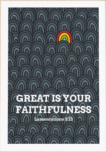 Great Is Your Faithfulness - Lamentations 3 - A4 Print - Re-vived