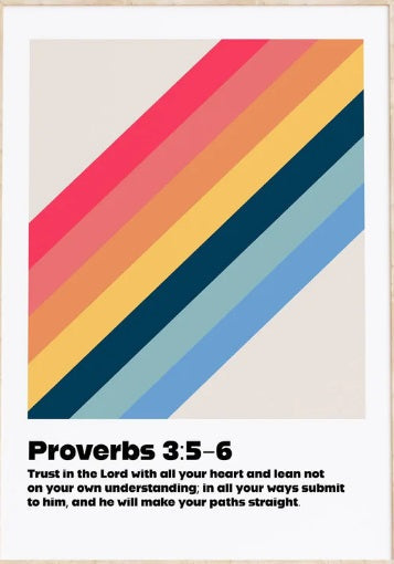 Proverbs 3:5-6 - A4 Print - Re-vived