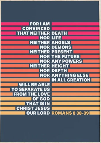 Romans 8:38-39 - A4 Print - Sunset - Re-vived
