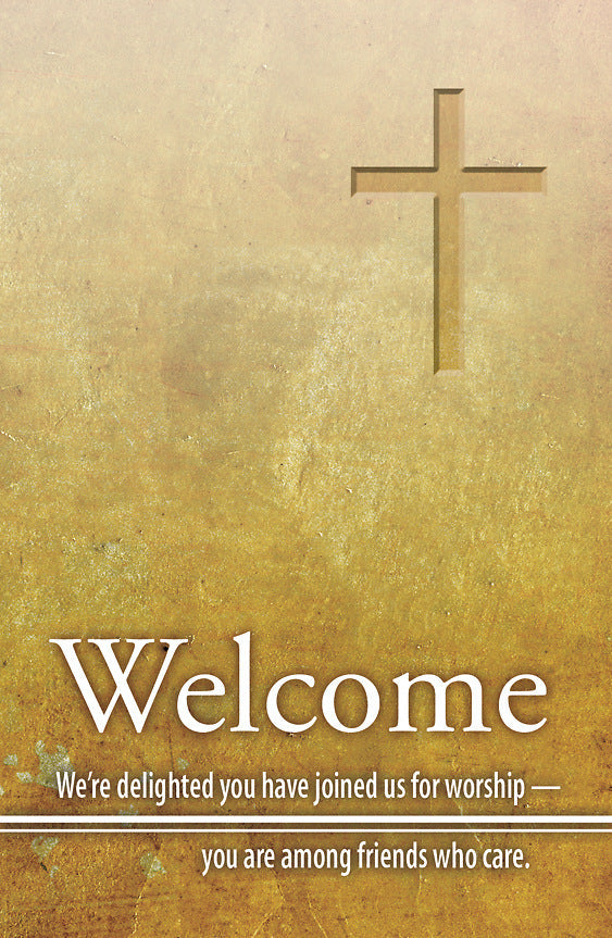 Welcome - Cross Pew Cards -  3"" X 5"" (Pack Of 50) - Re-vived