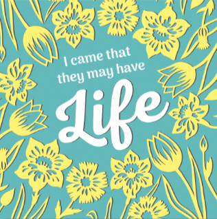 Compassion Charity Easter Cards: Paper-Cut Wreath (5 pack) - Re-vived