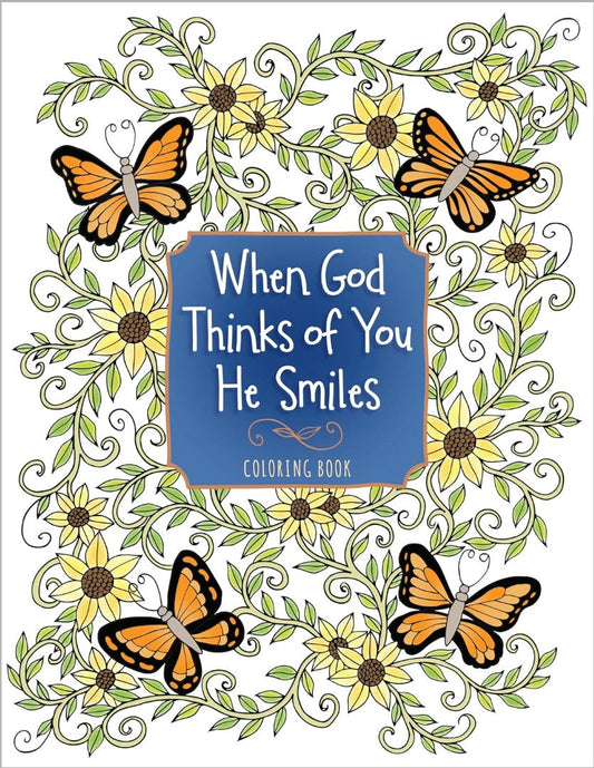 When God Thinks Of You He Smiles Colouring Book - Re-vived