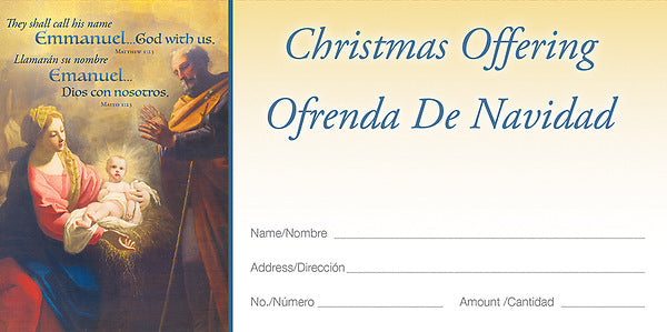 They Shall Call His Name Offering Env - Bilingual (100 Pack) - Re-vived