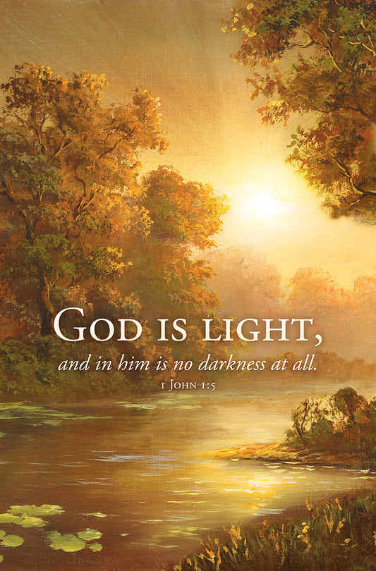 God Is Light... Bulletin - Inspirational (Pack Of 100) - Re-vived