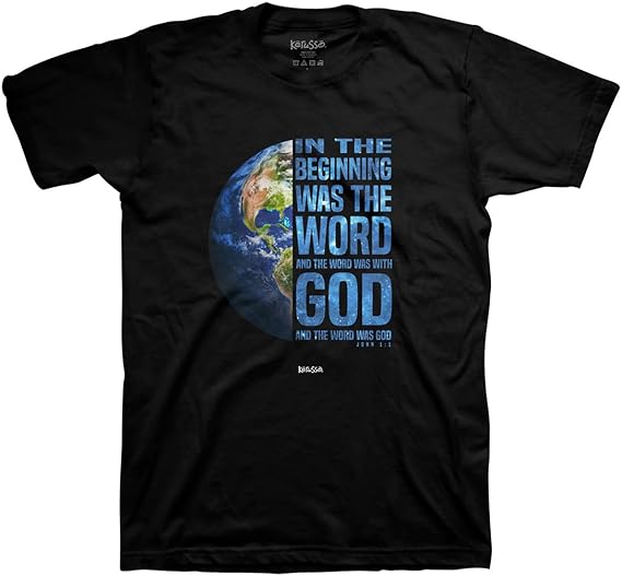In the Beginning Globe T-Shirt Small - Re-vived