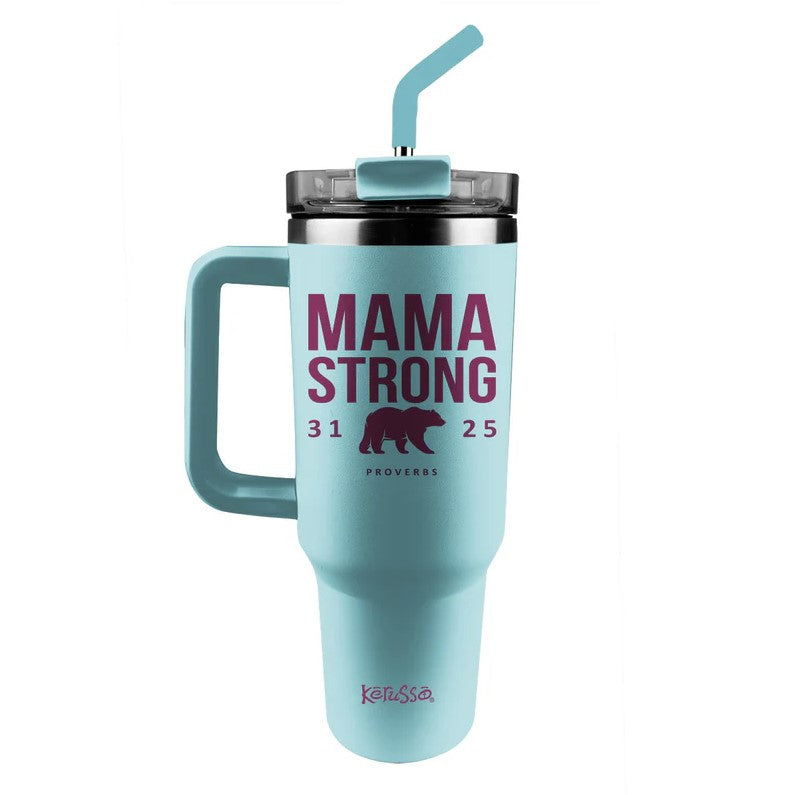 Mama Bear Strong - 40oz Mug with Straw - Re-vived