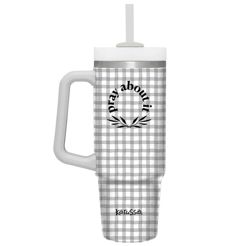 Pray About It - 30oz Mug with Straw - Re-vived