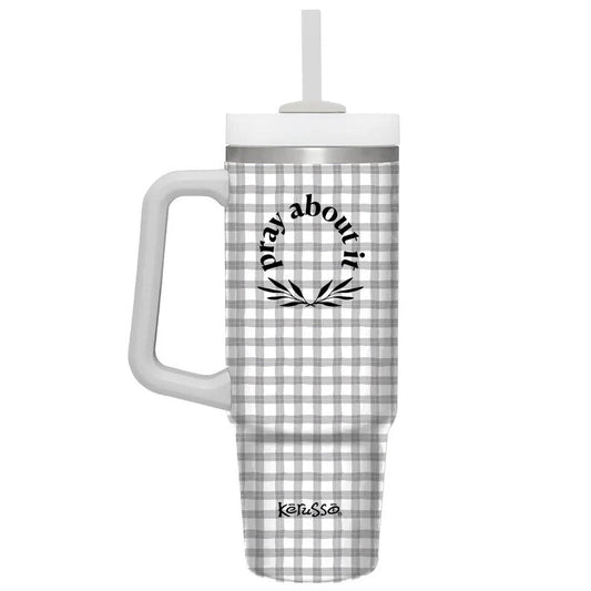 Pray About It - 30oz Mug with Straw - Re-vived