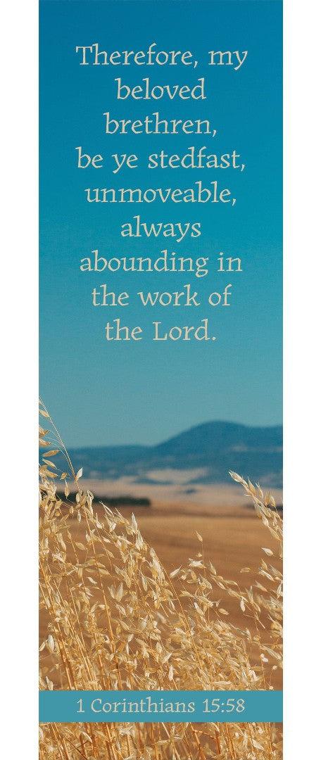 Inspirational Bookmark: Be Ye Stedfast (Package Of 25) - Re-vived