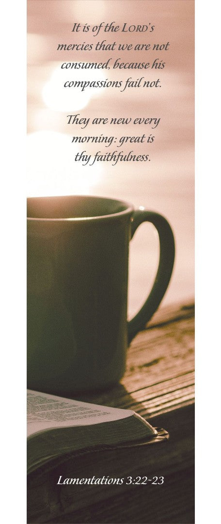 Inspirational Bookmark: His Mercies (Package Of 25) - Re-vived
