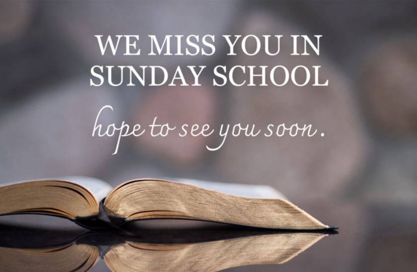 Miss You Postcard: Miss You In Sunday School (Package Of 25) - Re-vived