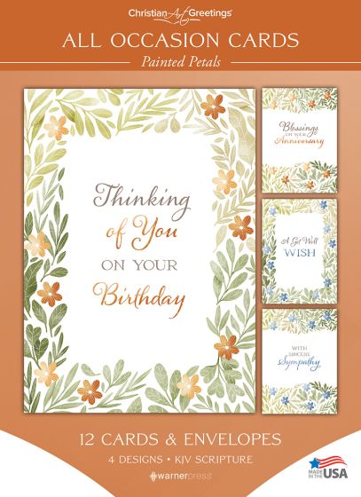 Boxed Cards - All Occasion - Painted Petals (Box of 12) - Re-vived