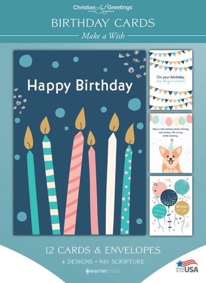 Boxed Cards - Birthday - Make A Wish (Pack of 12) - Re-vived