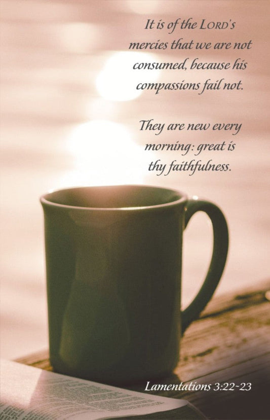 General Worship Bulletin: His Mercies (Package of 100) - Re-vived