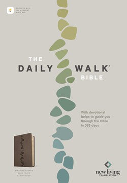 NLT Daily Walk Bible (Stepping Stones Dark Taupe) - Re-vived