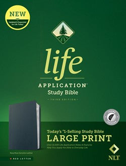 NLT Life Application Study Bible, Third Edition, Large Print - Re-vived