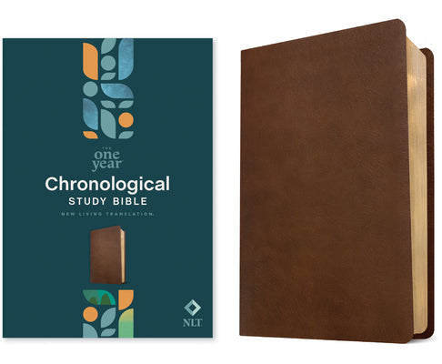 NLT One Year Chronological Study Bible, Rustic Brown - Re-vived