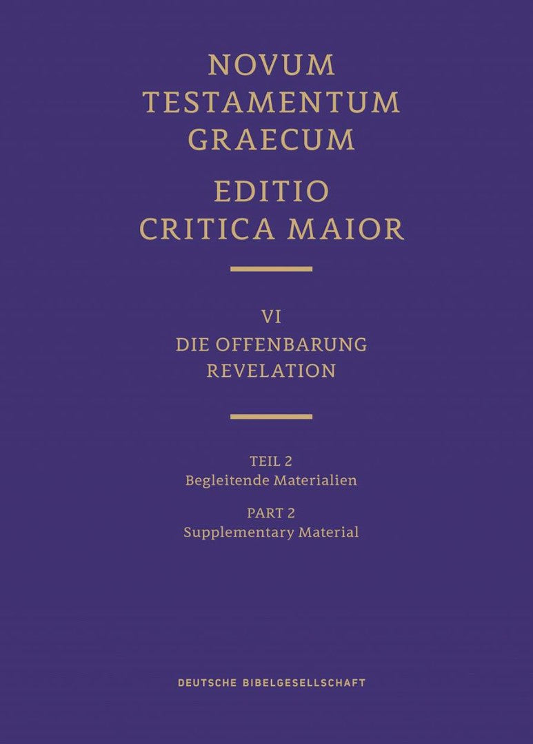 Novum Testamentum Graecum, Editio Critica Maior VI/2 - Re-vived