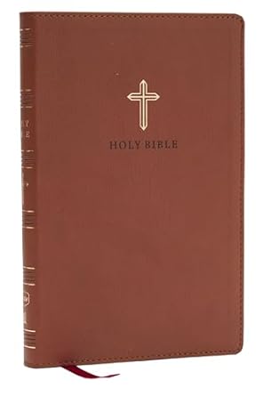 NKJV Ultra Thinline Bible, Brown Leathersoft, Red Letter - Re-vived