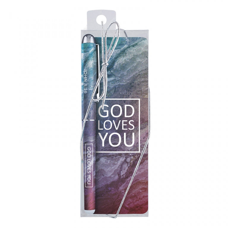 God Loves You Pen and Bookmark Set - Re-vived