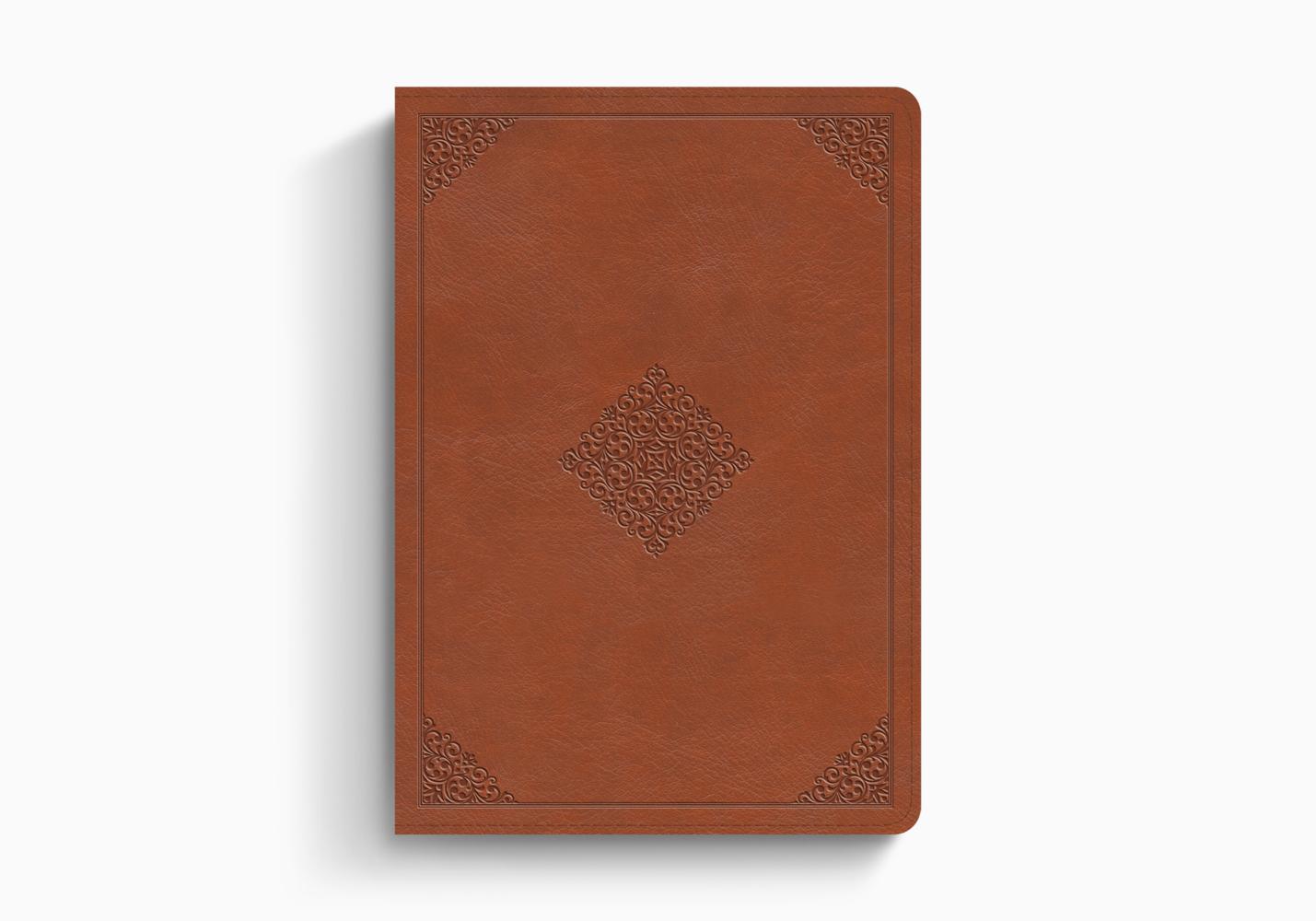 ESV Study Bible (Trutone, English Saddle, Ornament Design) - Re-vived