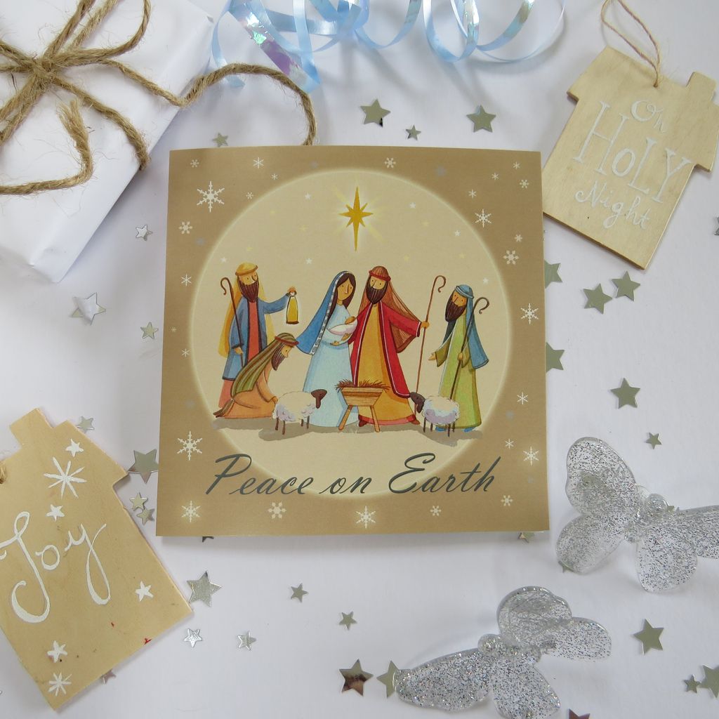 Peace On Earth Christmas Cards (Pack of 5) - Re-vived