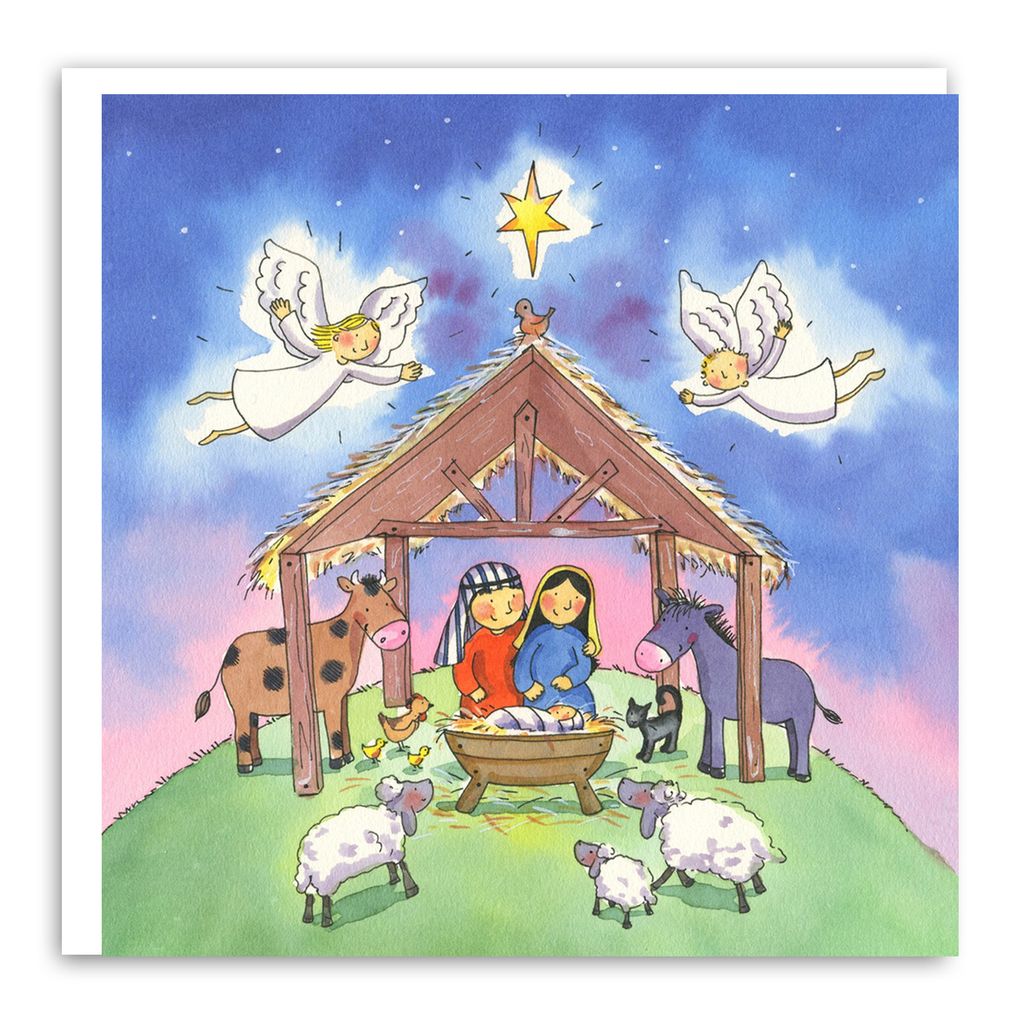 Away In A Manger Christmas Cards (Pack of 5) - Re-vived